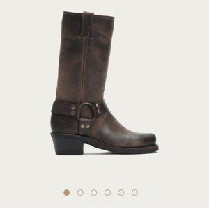 FRYE Harness Boots - brown leather motorcycle boot
